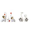 thumbnail image 1 of Colección De Figuras De Porcelana Con Forma De Familia De Elefantes Y Cisnes. Estatuas De Animales, Artesanías, Decoración De Escritorio Para Sala De Estar, Dormitorio O Mesa., 1 of 8