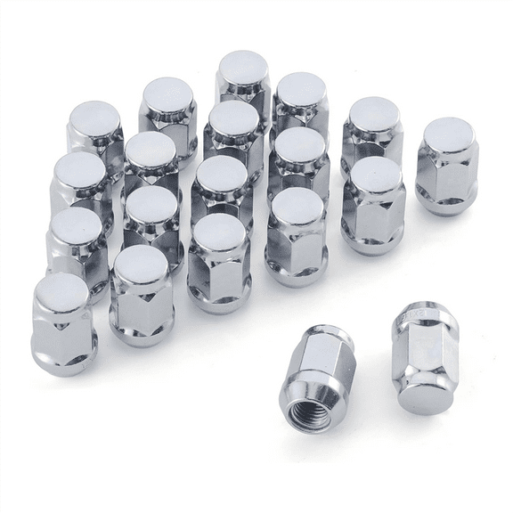 M12x1.5 Wheel Lug Nuts, One-Piece Design Bulge AcornChrome Nuts