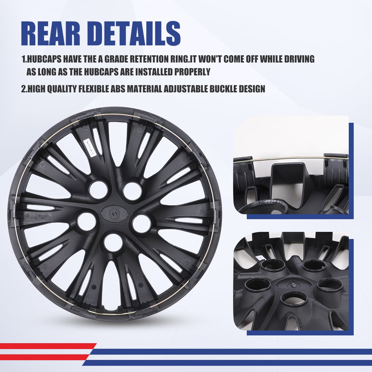 WOLFSTORM 16 Inch Hubcaps For Toyota Camry 2012-2014 - Set Of 4 Chrome Snap-On Wheel Covers For Steel Wheels