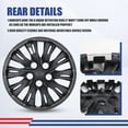 thumbnail image 5 of 16" Set Of 4 Hubcaps Wheel Rims Cover Fit 2012-2014 TOYOTA CAMRY /2012-2014 TOYOTA CAMRY HYBRID Compatible With Steel Wheels Snap On Installation(16-Inch,BLACK MATTE), 5 of 7