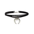 thumbnail image 1 of Gargantilla con colgante de media luna y luna negra para mujer, collar hecho a mano de roca Sexy Sincero  Hogar, 1 of 1