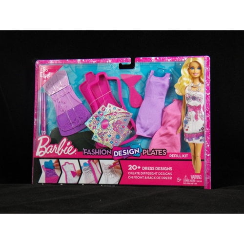 Barbie Fashion Design Plates Glam Refill Kit - Walmart.com