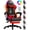 RGB/Red, variant on Czlolo Gaming Chair, Racing Style RGB LED Lights Gaming Chairs for Adults and Kids, Lumbar Massager Gamer Chair, High Back Reclining Computer Chair with Footrest and Headrest (Black/Blue)
