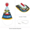 thumbnail image 5 of Big Dot of Happiness Cars, Trains, and Airplanes - Cone Happy Birthday Party Hats for Kids and Adults - Set of 8 (Standard Size), 5 of 7