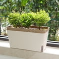 thumbnail image 2 of AYYUFE Self Watering Plant Pot Rectangle Modern Double Layer Indoor Windowsill Desktop Flower Herb Succulent Planter Box Gardening Supplies, 2 of 8
