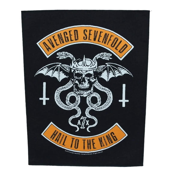 Avenged Sevenfold Biker Back Patch Hail To The King XL DTG Printed Sew On