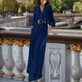thumbnail image 2 of Jumpsuits for Women Long Sleeves V Neck Sequined Jumpsuit Fashion Casual Wide Leg Comfy Trendy Jumpers Fall Winter Resort Wear, 2 of 7