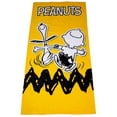 thumbnail image 2 of Peanuts Charlie Brown and Snoopy Dancing Stripe 30x60 Beach Towel, 2 of 3