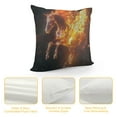 thumbnail image 4 of Abstract Running Fire Horse' Animal Throw Cushion Pillow Cover for Living Room, Sofa, 4 of 5