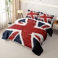 thumbnail image 3 of Manfei Vintage Union Jack Twin Quilt Set,Red White Navy Twin Coverlet Set,2 Pieces, 3 of 7