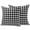 Black White, variant on 2 Pack Outdoor Waterproof Throw Pillows, Red Blue White Buffalo Tartan Lattice Decorative Square Pillow Case Patio Pillows for Chair Couch Sofa 16x16in