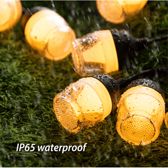 30FT Outdoor String Lights Warm White Waterproof Patio Garden Wedding Decor IP65 Connectable