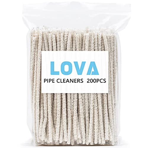 Pipe Cleaners (200 Hard Bristle) for Arts and Crafts and Glass and Pipe Smoking, Easily Cleans and Crafts! Hard Bristle Pipe Cleaners for Pipe Smoking for Glass Long White Pipe Cleaners for Cleaning