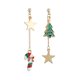 thumbnail image 1 of Festival temático de Navidad, pendientes de árbol de muñeco de nieve de dibujos animados, dijes de joyería, regalo de Navidad Árbol de Navidad Yuyangstore Pendiente de cadena asimétrica, 1 of 8