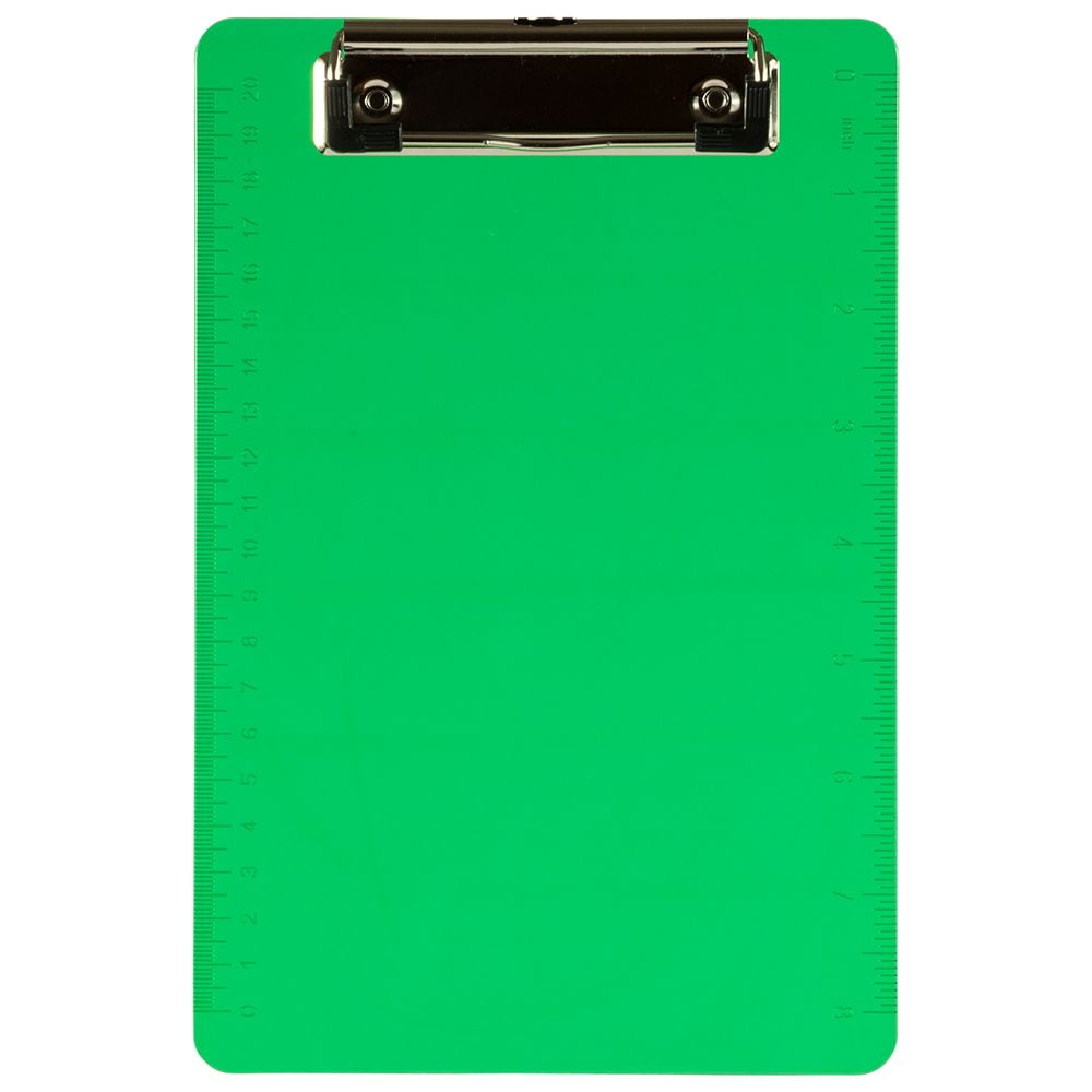 JAM Mini Green Plastic Clipboards with Metal Clip, 6 x 9, 1/Pack