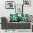 thumbnail image 3 of HENGT  Starfish Pillow Covers 2pcsSea Turtle Outdoor Pillows Nautical Theme Throw Pillow Covers Beach Coastal Dark Green Cushion Case for Couch Sofa Living Room Set of 2, 3 of 6