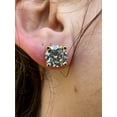 thumbnail image 5 of GRA Certified 5 Carat Round Cut D/VVS1 Natural Moissanite Solitaire Stud Earrings In 14K Yellow Gold Plated Silver Screw Back, 5 of 5
