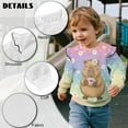 thumbnail image 6 of Uorisanigo Sweatshirt for Girls Ruffle Shoulder Long Sleeve Crew Neck Cute Daisy Dolphin Pullover Sweater Tops Soft and Comfortable Pullover Top Size 2-3, 6 of 7