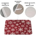 thumbnail image 3 of Christmas Snowflakes Dish Drying Mat for Kitchen Counter 16x18 Inch Red White Winter Xmas Pattern Dish Drying Pad for Dishes Microfiber Absorbent Dish Drainer Rack Mats for Countertop, 3 of 7