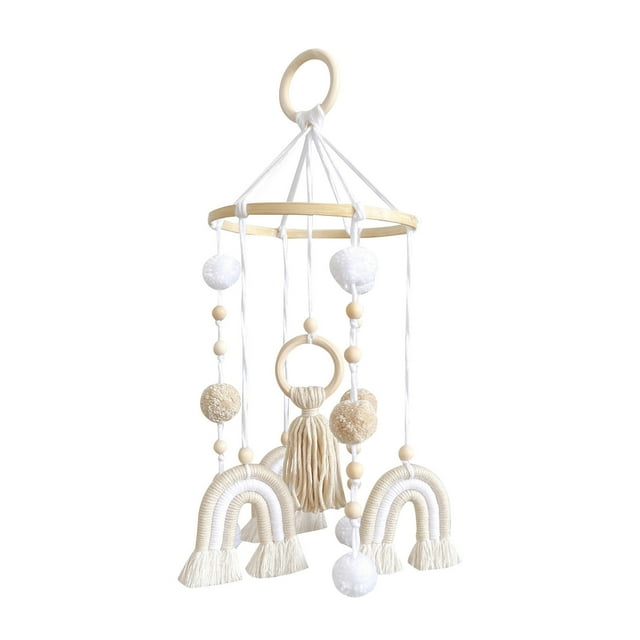 Decoración del hogar, decoración de habitaciones, móvil de cuna para bebé, móvil de techo, juguete sensorial, lindo móvil de madera para decoración de guardería, para bebé, aniversario, dormitorio, sa