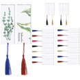 thumbnail image 2 of facefd 20pcs Acrylic Tassel Bookmark Rectangular Blank Bookmark DIY Mini Transparent Bookmarker for Book Cloth Decoration Student, 2 of 5