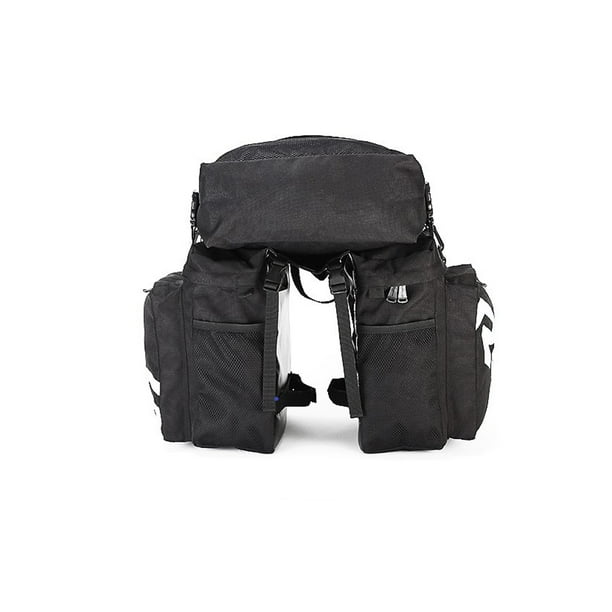 Eigraketly Bolsa para asiento trasero de bicicleta, resistente al desgarro, resistente al agua, bolsa para sillín de viaje, portaequipajes 3 en 1, Ciclismo Negro Eigraketly OD027442-01