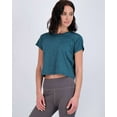 thumbnail image 2 of Real Essentials 5 Pack: Women's Dry Fit Crop Top - Short Sleeve Crew Neck Stretch Athletic Tee (Available in Plus Size), 2 of 5