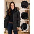 thumbnail image 6 of Heting Women's Waterproof Warm Puffer Jacket Winter Coat Hooded Quilted Black L, 6 of 9