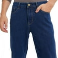 thumbnail image 6 of Coevals Club Men's Straight Leg Classic 5-Pocket Casual Work Jeans 32L 4# Dark Stonewash 42, 6 of 7