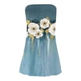 thumbnail image 5 of TQWQT Womens Summer Dresses Casual Vacation Beach Bathing Suit Cover Up Strapless Plus Size Dress Casual Floral Print Off Shoulder Tube Tops Dress Blue XL, 5 of 5