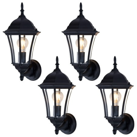 Costway Outdoor Garages Front Porch Light Exterior Wall Costway Outdoor Garages Front Porch Light Exterior Wall Fixtures Waterproof 4 Pack