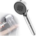 thumbnail image 1 of SHIQI-Filtered Shower Head with Handheld, High Pressure 5 Spray Modes Showerhead with Filter, Power Wash for Hard Water, Showerhead with ON/OFF - Double Sided Flush Shower Head, 1 of 4