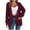 Claret, variant on Lovskoo 2024 Cardigan Sweaters for Women Open Front Trendy Solid Color Long Sleeved Pocket Oversized Winter Outerwear Tops Olive Green