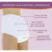 Wearever Women's Incontinence Underwear Reusable Panties - Regular Absorbency - 3 Pack