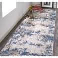 thumbnail image 2 of Feizy Cadiz Modern Abstract, Ivory/Tan/Blue, 3'1" x 10' Runner Sheen Industrial Watercolor Floor Rug for Living room Bedroom, 2 of 9