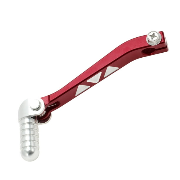 Palanca de cambio de motocicleta plegable para Kayo T4, aleación de aluminio, palanca de cambio roja con cabeza plateada