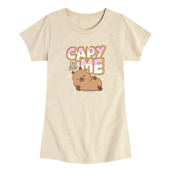 CapyFun - Capybara Capy To Be Me - Toddler Girls Fitted Short Sleeve T-Shirt