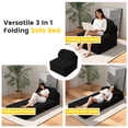 thumbnail image 3 of SDJPOI Folding Sofa Bed with Head & Lumbar Pillow, 3-in-1 Convertible Sofa Bed for Adults, Comfy Corduroy Couch Bed for Apartment,Office, Living Room & Bedroom, 3 of 10
