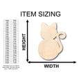 thumbnail image 2 of Unfinished Wood Sitting Cat Shape - Craft - up to 46" DIY 30" / 1/2", 2 of 3
