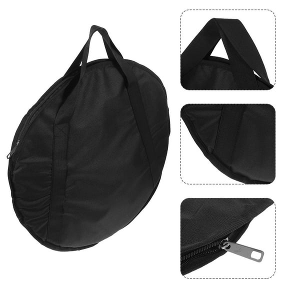 BESTYASH Professional Cymbal Bag Black Oxford Cotton Wear-Resistant Carrying Case for Drum Instruments