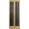 AWC Model 537 Pioneer Glass Bifold Door 30"w x 80"h Unfinished Pine