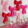 thumbnail image 4 of SMKE Large Bow For Coquette,23X21In Pink Romantic Bow For Date Night And Party Backdrop Styling,3D Decor Bows For Wreath And Gifts,No Assembly Bows,For Craft Wedding Birthday Party Decoration, 4 of 8