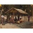 thumbnail image 2 of Jean Lulvès 14x11 Gold Ornate Wood Frame and Double Matted Museum Art Print Titled - Scene in an Arab Village, 2 of 4