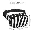thumbnail image 4 of Balery Zebra Mochila Cinturón para Mujeres y Hombres, Bolsa de Cintura Impermeable de Doble Capa con Correa, 4 of 9