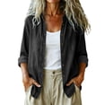 thumbnail image 3 of Luvrsol Womens Button Up Denim Shirts Long‑Sleeve Jean Blouse Casual Loose Top Coat Jacket S-2XL, 3 of 8