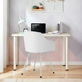 thumbnail image 3 of Costway Set of 2 Dining Chair Modern Molded Shell Plastic Seat Metal Frame White, 3 of 11