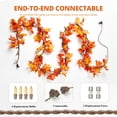 thumbnail image 4 of Guirnalda de otoño Meknow de Fall Decor con luces de 9 pies y 50 bombillas naranjas, 4 of 8
