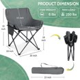 thumbnail image 2 of Walchoice Camping Chair for Adults, Portable Compact Folding Lawn Chair Camp Chair with Carry Bag for Outdoor Fishing Hiking Travel Beach, Grey, 2 of 7