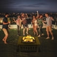 thumbnail image 7 of 32in Wood Fire Pit with Mesh Lid and Fire Poker, Portable Outdoor Fireplace Burning FirePit for Chrismas Backyard Patio Outside Picnic BBQ Party, 7 of 7