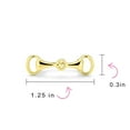 thumbnail image 4 of Bling Jewelry Womens Equestrian Gift Double Bit Horse Snaffle Brooche Pin 14K Gold Plated Silver, 4 of 5